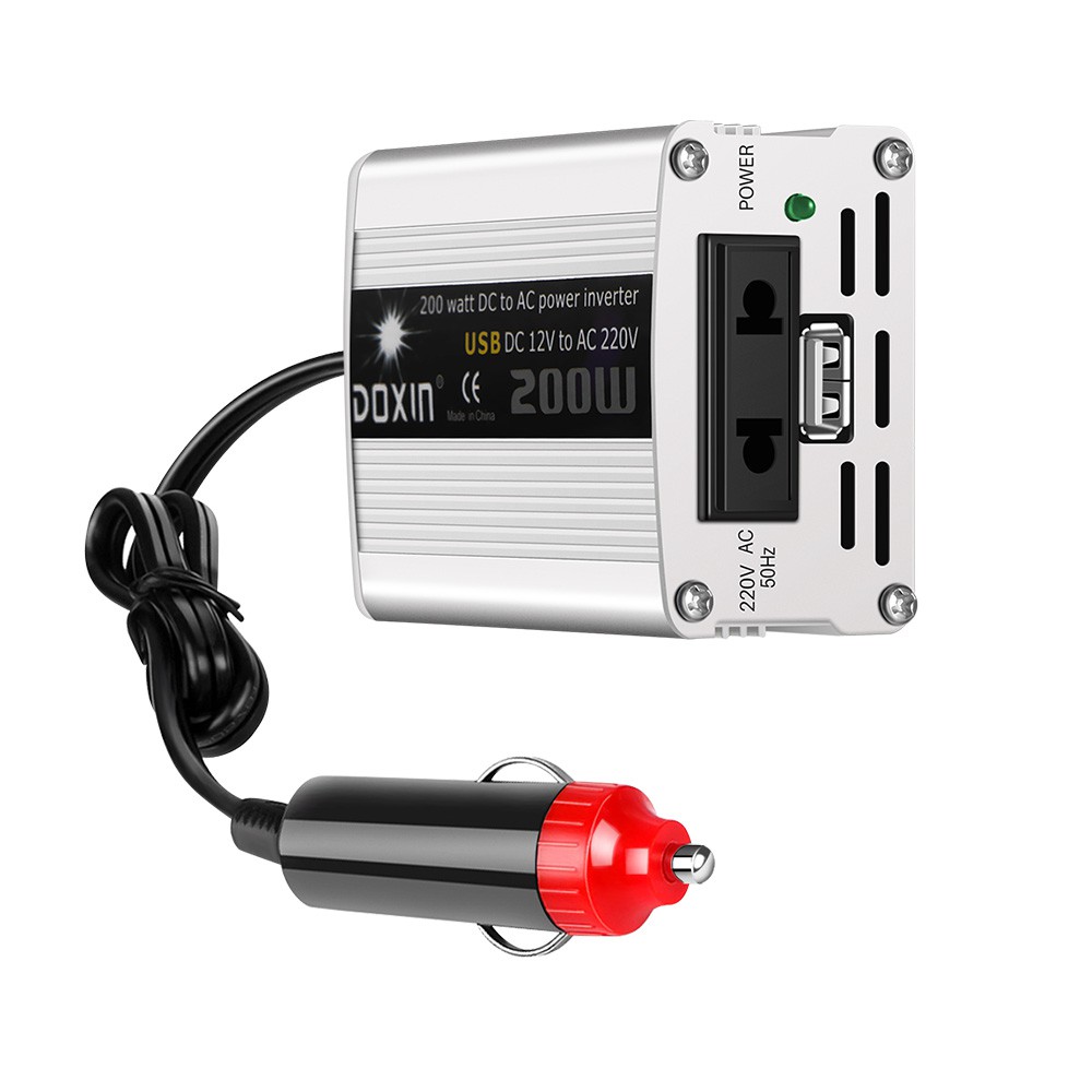 Bộ Chuyển Đổi Dòng Điện Dc 12v Sang Ac 220v USB 5v Cho Xe Ô Tô
