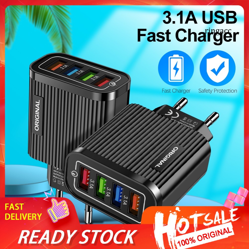 Cốc Sạc Nhanh 48w Qc 3.0 4 Cổng Usb