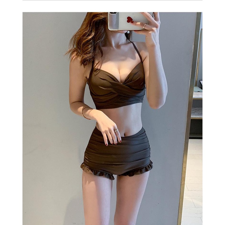 Bikini buộc dây ở cổ - kèm áo choàng (45kg~48kg)