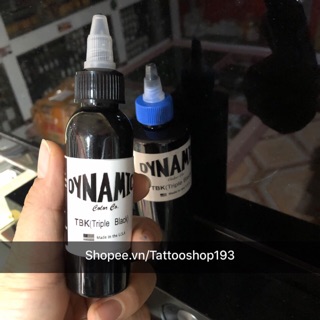 60ml Mực xăm đen tuyền Dynamic Tbk (Triple black )