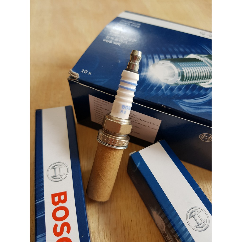 BỘ 4 BUGI INNOVA, FOTURNER Bạch kim_Bosch_Chân dài_FR8SC+