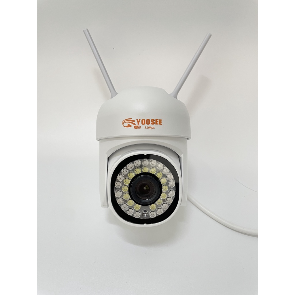 Camera Wifi IP Yoosee 5.0Mpx FULL HD siêu nét 2 râu 36 led Chuyên dụng ngoài trời xoay 360 đàm thoại 2 chiều BH 2 năm