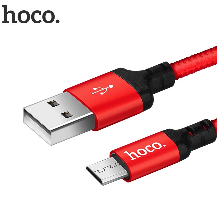 ( Cổng Micro ) Cáp sạc nhanh Android Hoco X14 Micro dây dù chống đứt dài 1M, 2M Chính Hãng