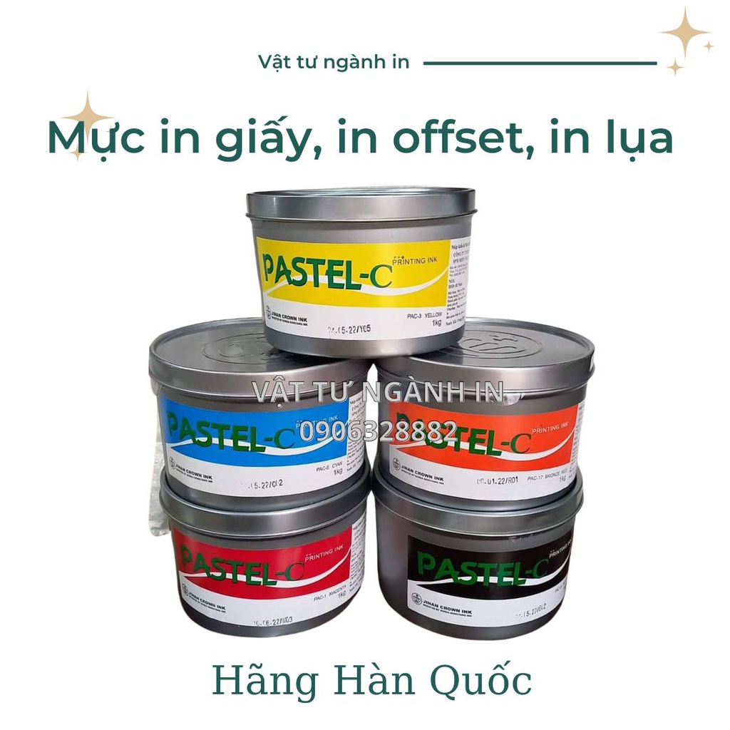 Mực in offset, in lụa trên giấy hiệu Pastel-C của hãng Hàn Quốc