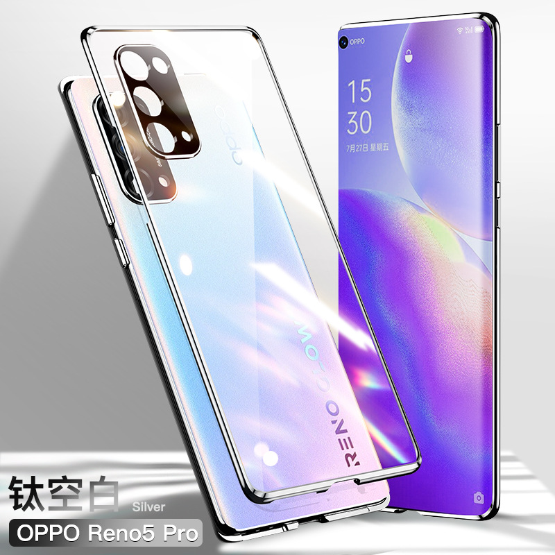 Ốp Điện Thoại Kính Cường Lực Hai Mặt Kèm Miếng Dán Ống Kính Cho Oppo Reno5 Case Reno 5 Pro + | BigBuy360 - bigbuy360.vn
