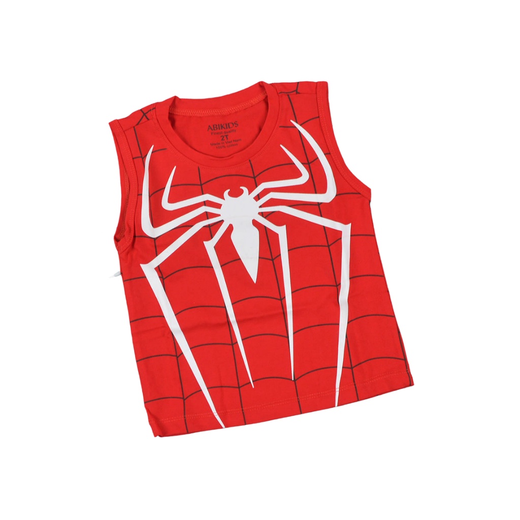 Đồ Bộ Sát Nách Bé Trai Phối Nhện Kèm Mặt Nạ