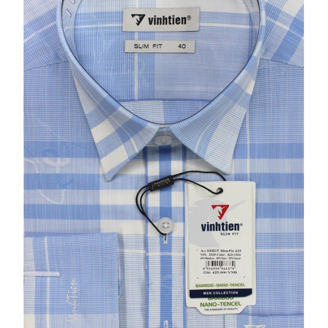 Áo Sơ Mi Dài Tay Bamboo SlimFit Vĩnh Tiến G014