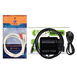 Combo Bộ chuyển quang âm thanh KIWI KA03 Pro hỗ trợ Bluetooth và Dây AV Cho seal 1 ra 2 ( hoa sen) dài 1.8m - Hàng Chính