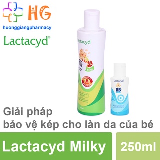 Sữa tắm gội trẻ em Lactacyd Milky, Lactacyd BB - Bảo vệ kép, sữa tắm rôm sảy, dưỡng da cho bé.