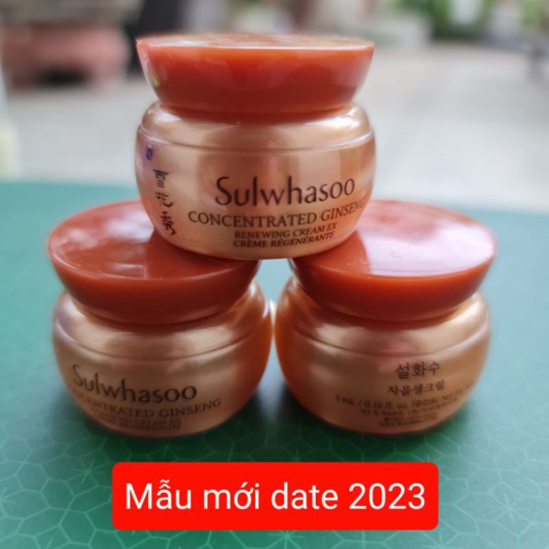 [No box]Kem dưỡng Nhân Sâm ngăn ngừa lão hóa Sulwhasoo Concentrated Ginseng Renewing Cream Ex (5ml) Anna Cosmetics