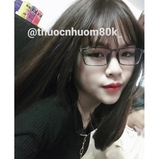 Thuốc nhuộm tóc màu NÂU ĐEN ( tặng kèm oxy trợ dưỡng , găng tay)