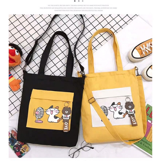 Túi Tote Mèo Và Quạt Gió Tiện Lợi ( Bán Giá Gốc)