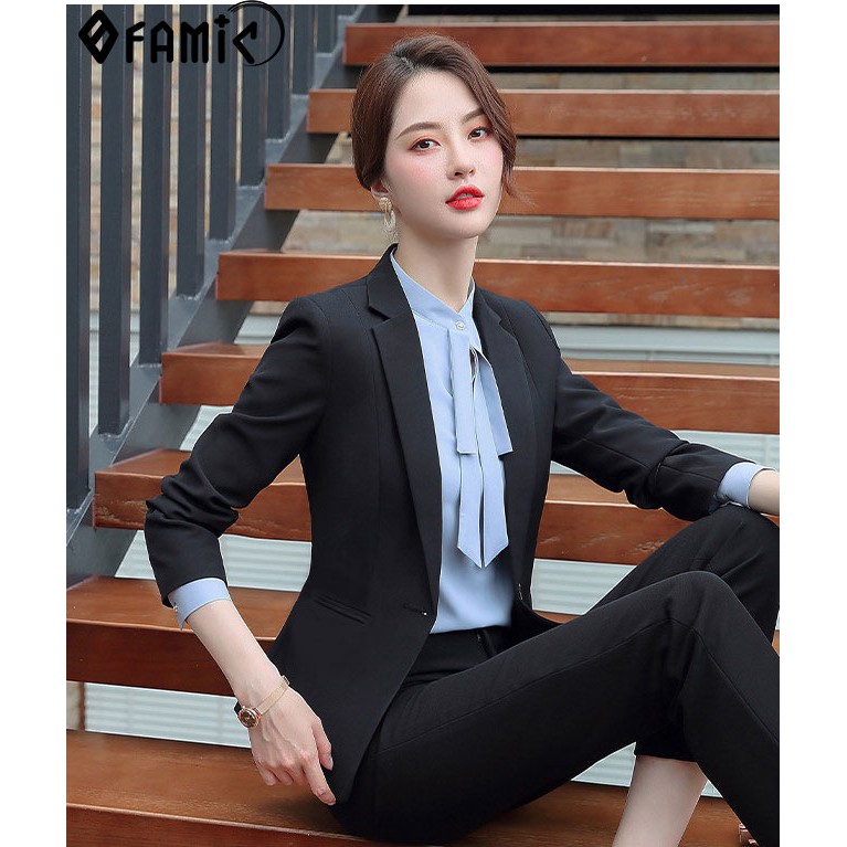 Bộ Vest Nữ ❤️𝑭𝑹𝑬𝑬𝑺𝑯𝑰𝑷❤️ Giảm 5K khi nhập mã [ AO BLASER ] ❤️ Vest Nữ Hàn Quốc Gồm Áo Vest Quần Dài Cá Tính