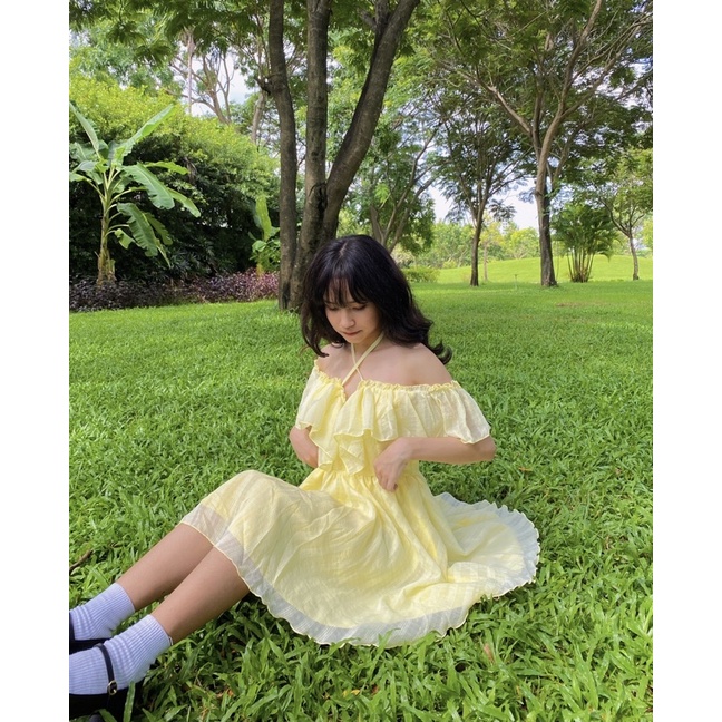 Đầm công chúa trễ vai kèm lót hai lớp cực xinh - D160