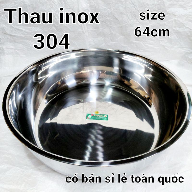 (CHÍNH HÃNG) THAU,CHẬU INOX 304 THAPHAFAC SIZE.60.64 CM