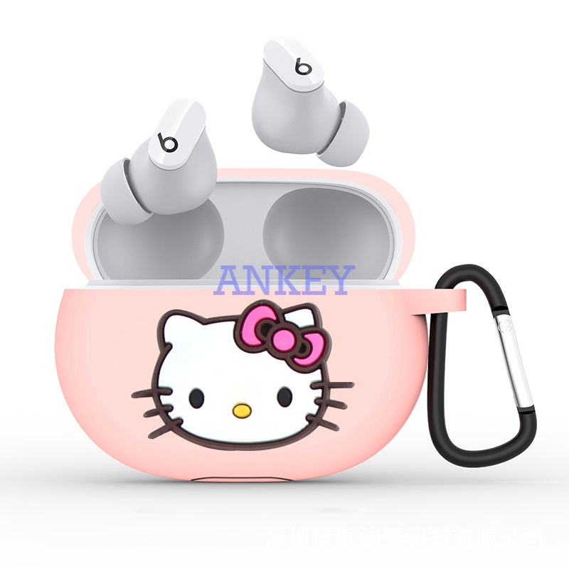 Beats Studio Buds Panda Cartoon Earphone Silicone Case Earbuds Waterproof Shockproof Soft Protective Headphone Cover Headset Skin with Hook
