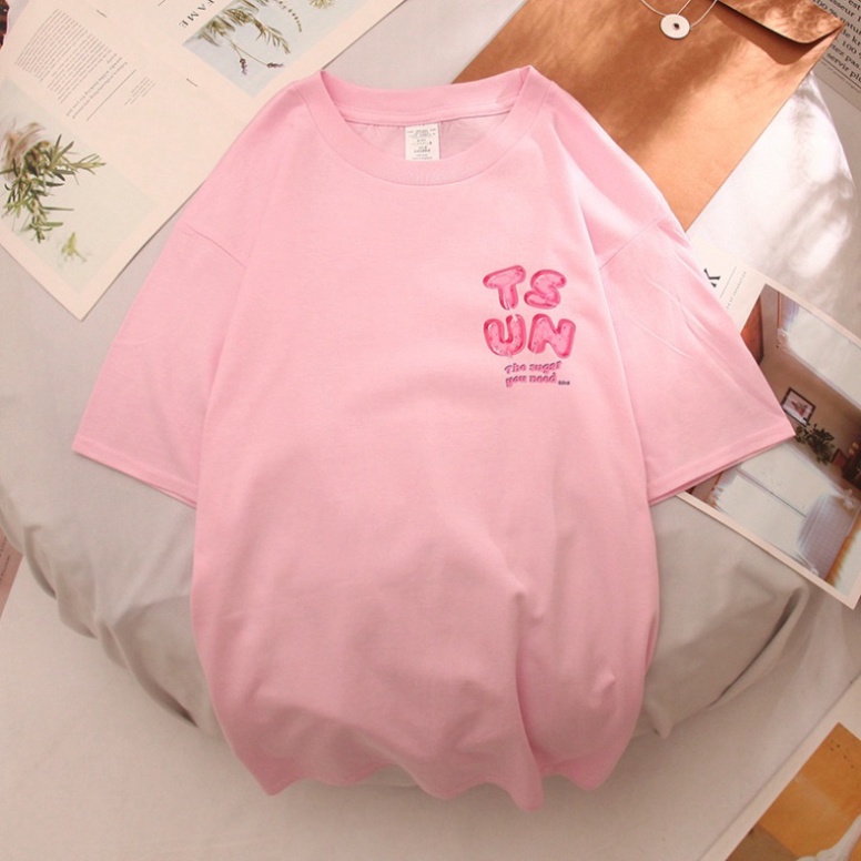 Áo thun unisex tay lỡ cổ tròn in chữ TSUN, áo phông form rộng chất Cotton mát mịn phong cách thaoir mái trẻ trungATIN124 | BigBuy360 - bigbuy360.vn