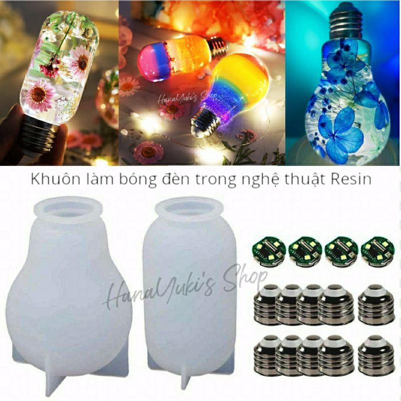 [Hot] Khuôn silicon làm bóng đèn cực đẹp trong nghệ thuật Resin Handmade, Nến Handmade