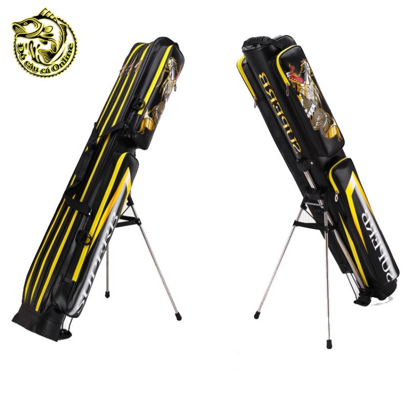 Bao Đựng Cần Câu Đài 1m25 Super Dragon 3 Ngăn Phụ Sức Chứa Lớn Có Giá Đỡ Cao Cấp TDC12