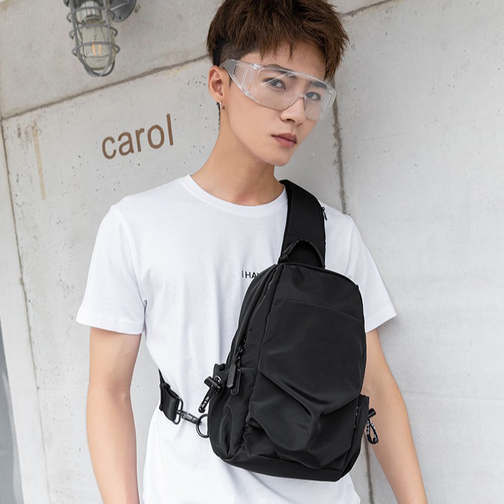 Túi Đeo Chéo Nam Nữ Basic Thể Thao Chống Nước Thời Trang TD30 Balo Một Quai Đeo Vai Bụng Bao Tử Vải Đen Mềm Mịn Cao Cấp | BigBuy360 - bigbuy360.vn