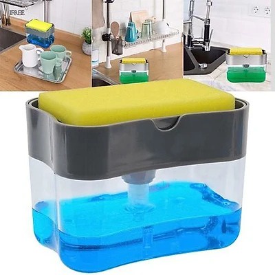 HỘP ĐỰNG NƯỚC RỬA CHÉN CÓ VÒI NHẤN TẠO BỌT BIỂN TIỆN LỢI