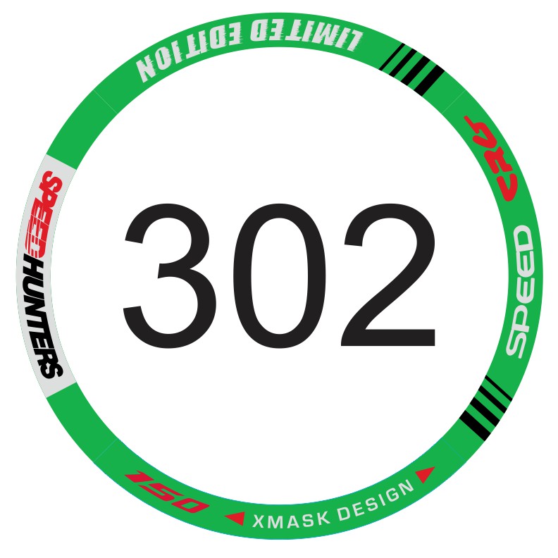 TEM VÀNH TO 3 LỚP SPEED HUNTER - XANH LÁ XÁM ĐEN 302
