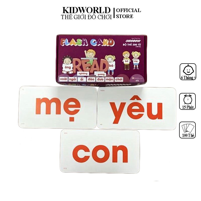 Bộ Thẻ Học Thông Minh Flashcard 11 Chủ Đề Tiếng Việt 100 Thẻ 200 Từ Đơn Cho Bé