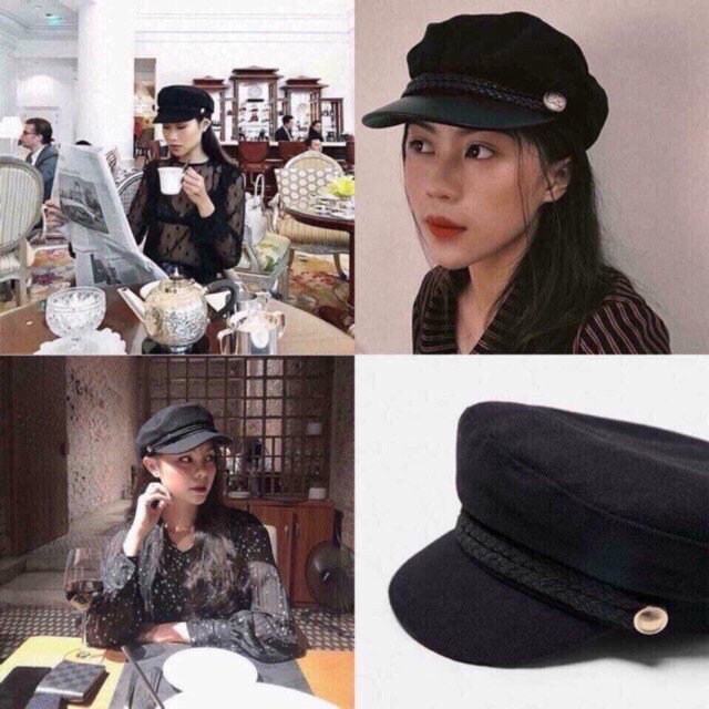 Nón Nồi Beret Nữ Mũ Newboy Thủy Thủ Chất Dạ Thoáng Mát