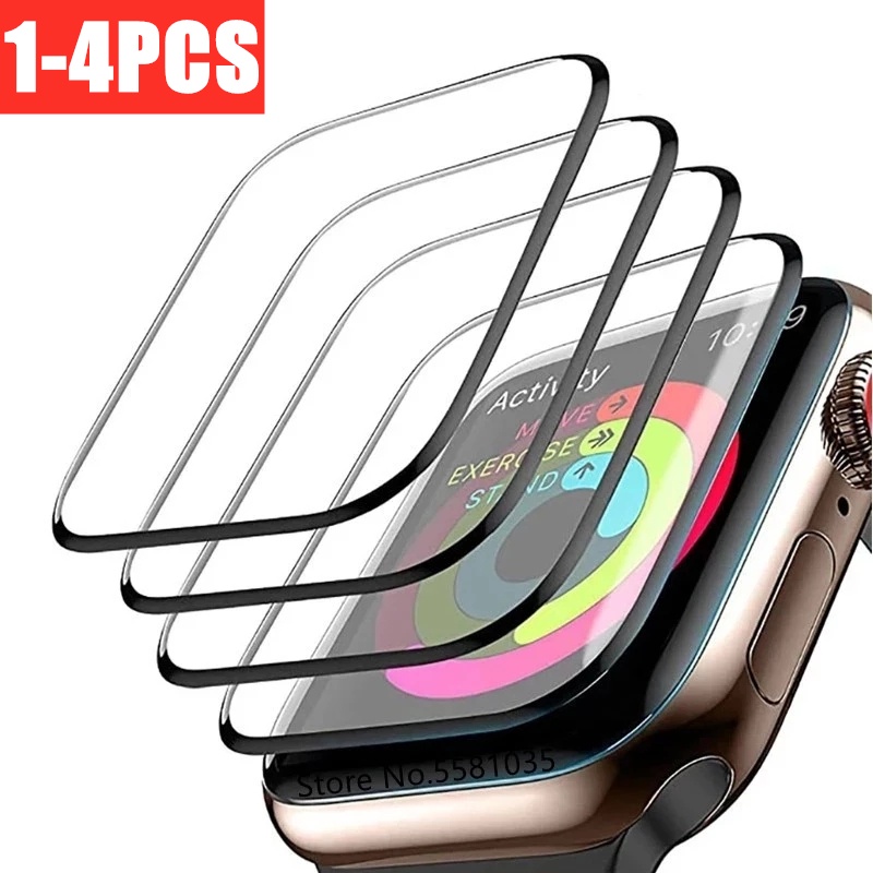 1-4 Phim Dán Bảo Vệ Màn Hình Đồng Hồ Apple watch 7 6 SE 5 4 8 40MM 41MM 42MM 44MM 45MM 38MM on Apple watch Ultra 8 49MM