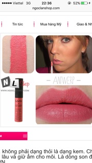 Son kem NYX matte lip cream