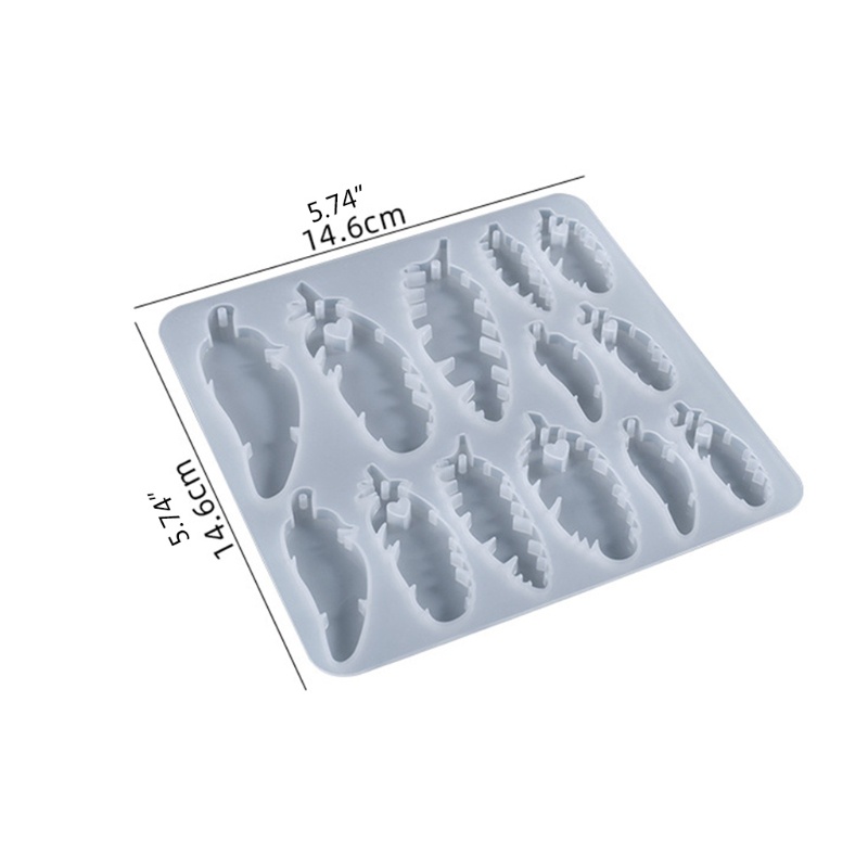 Khuôn Silicone Hình Lông Vũ / Chuông Gió / Móc Khóa DIY