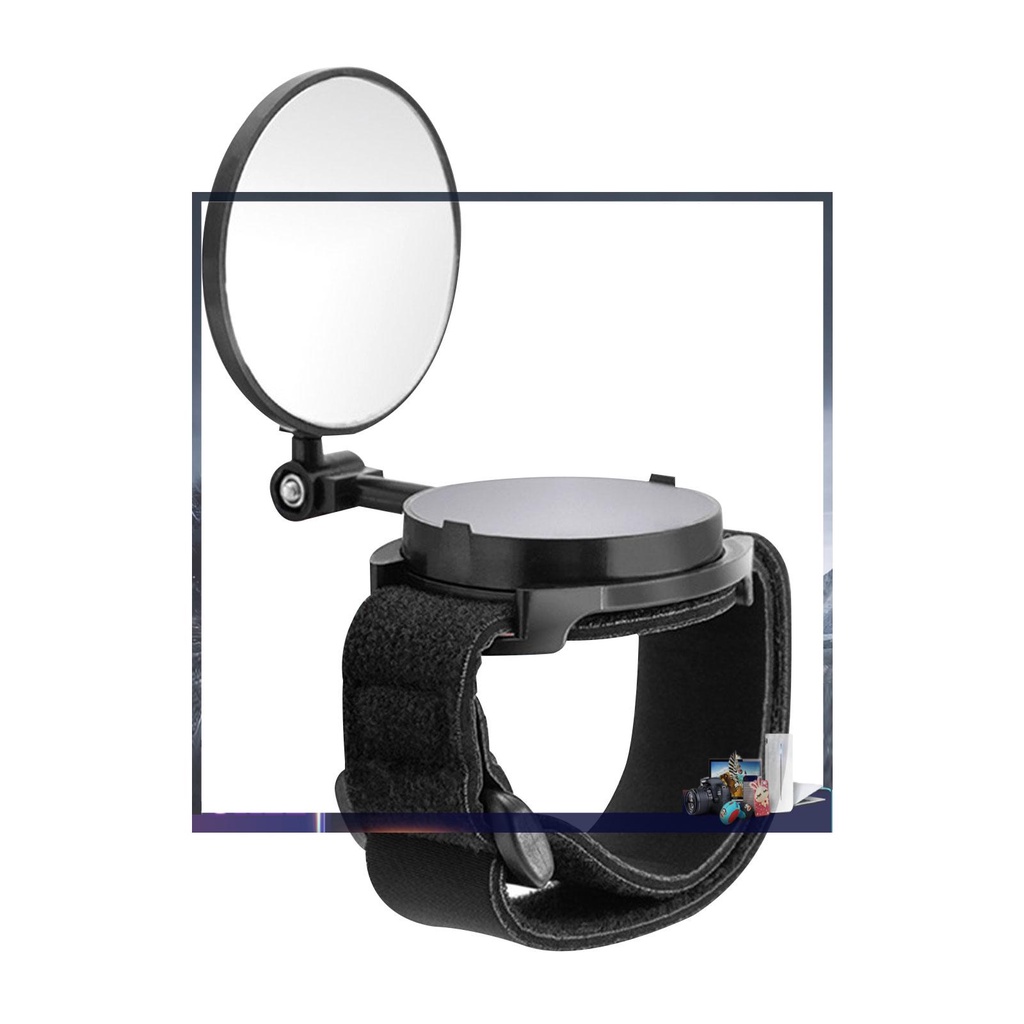 Kính Chiếu Hậu Kèm Dây Đeo Cổ Tay Điều Chỉnh Được Cho Xe Đạp