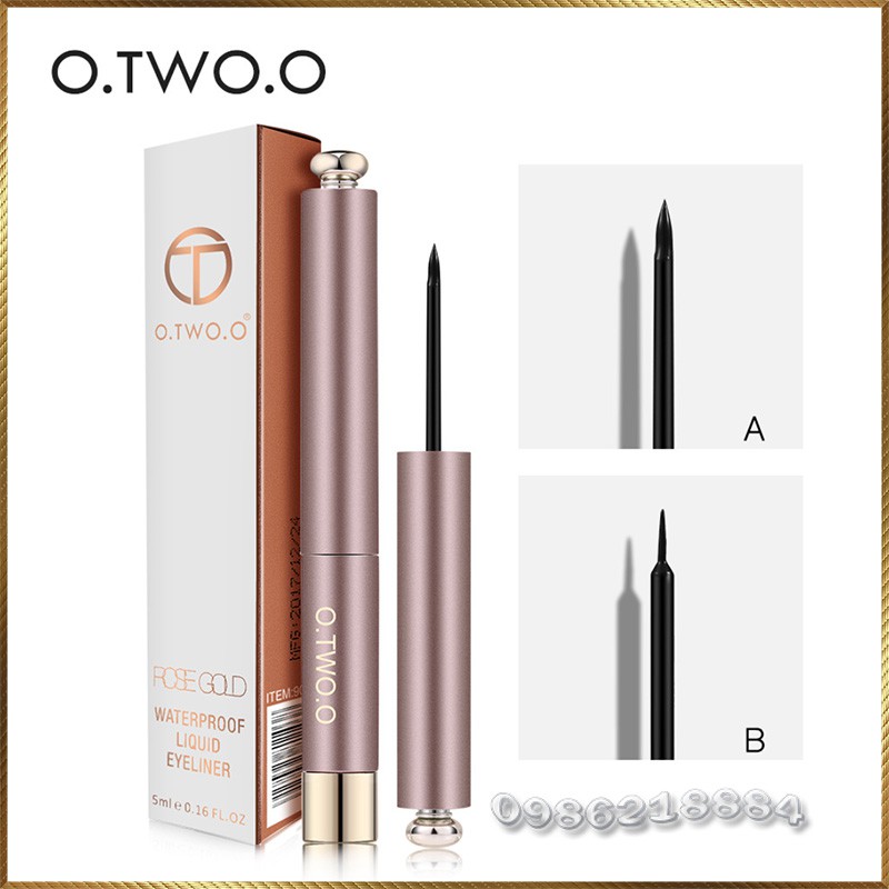 Bút kẻ mắt dạng nước O.TWO.O Rose Gold Waterproof Liquid Eyeliner ORE2 | BigBuy360 - bigbuy360.vn