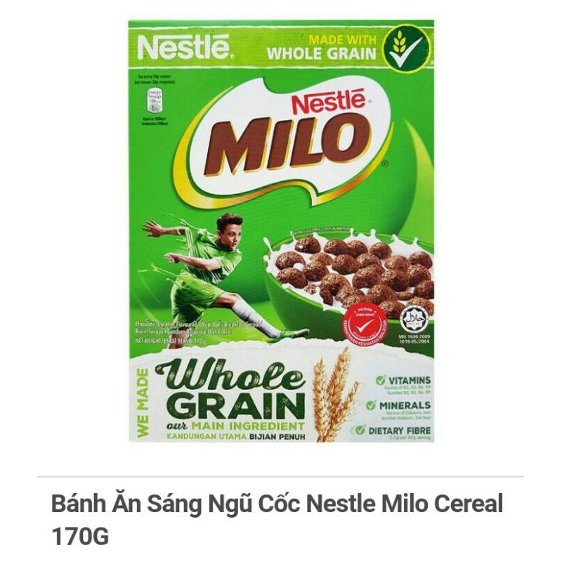 Bánh Ăn Sáng Ngũ Cốc Nestle Milo Cereal170G/ 330G