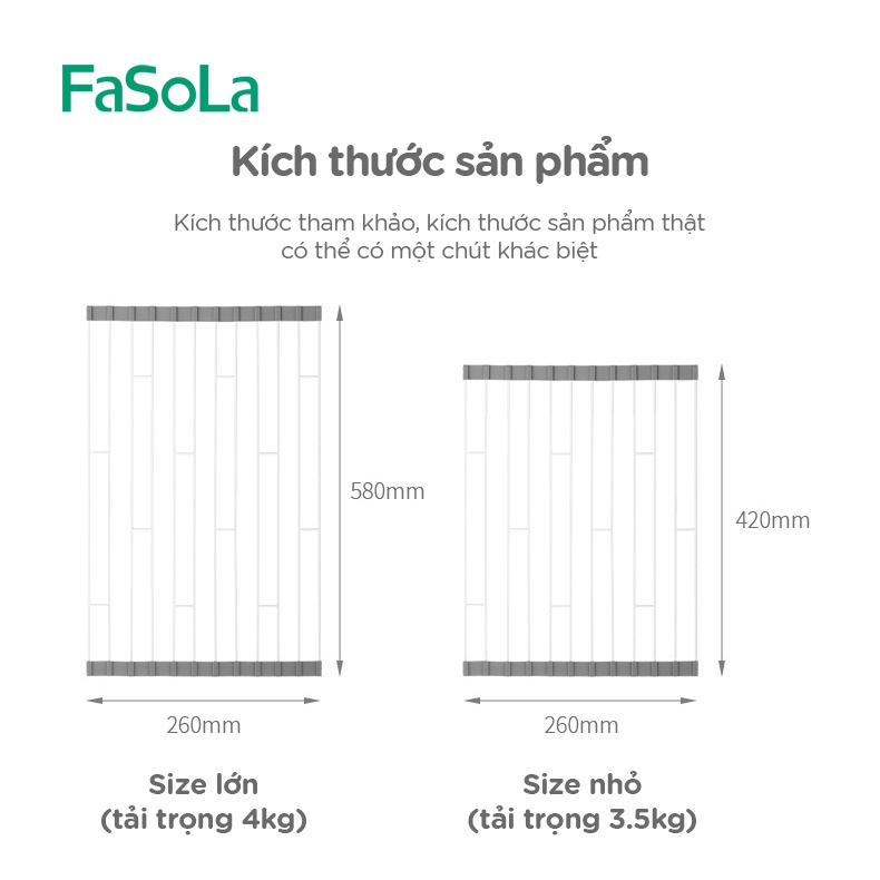 Giá gác lavabo phơi, úp chén đĩa gấp gọn FASOLA FSLYF-014C