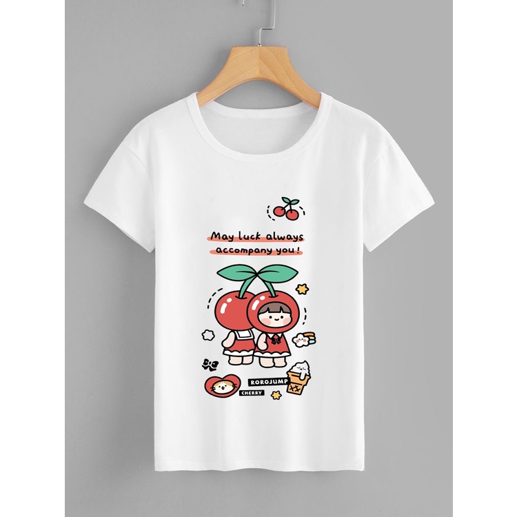 áo thun bé gái dễ thương cotton thoái mái