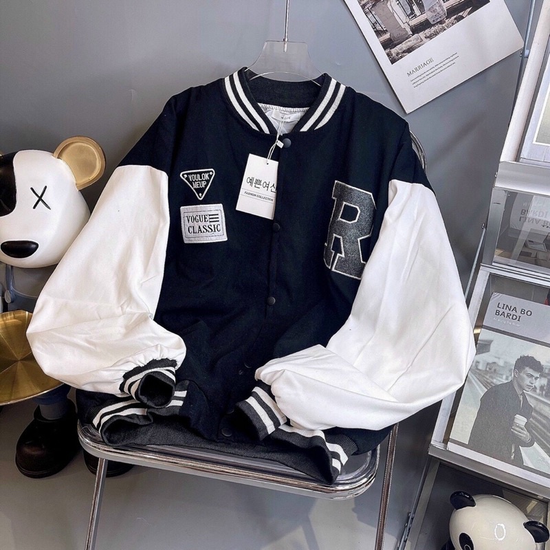 Áo khoác Bomber RR02 chất da lộn (có lót trong) thiết kế Streetstyle Unisex cho cả nam và nữ (2 màu)