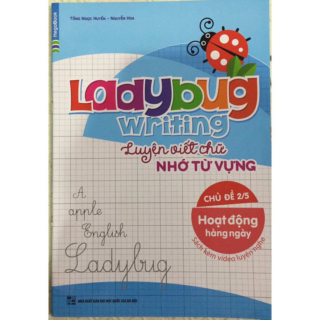Sách - Ladybug Writing Luyện Viết Chữ Nhớ Từ Vựng Chủ Đề 2 - Hoạt Động Hàng Ngày