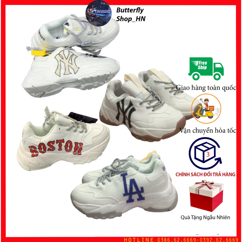 Giày mlb, mlb boston, ny để nâu,mlb la, ny vàng tổng hợp cao cấp full size nam nữ