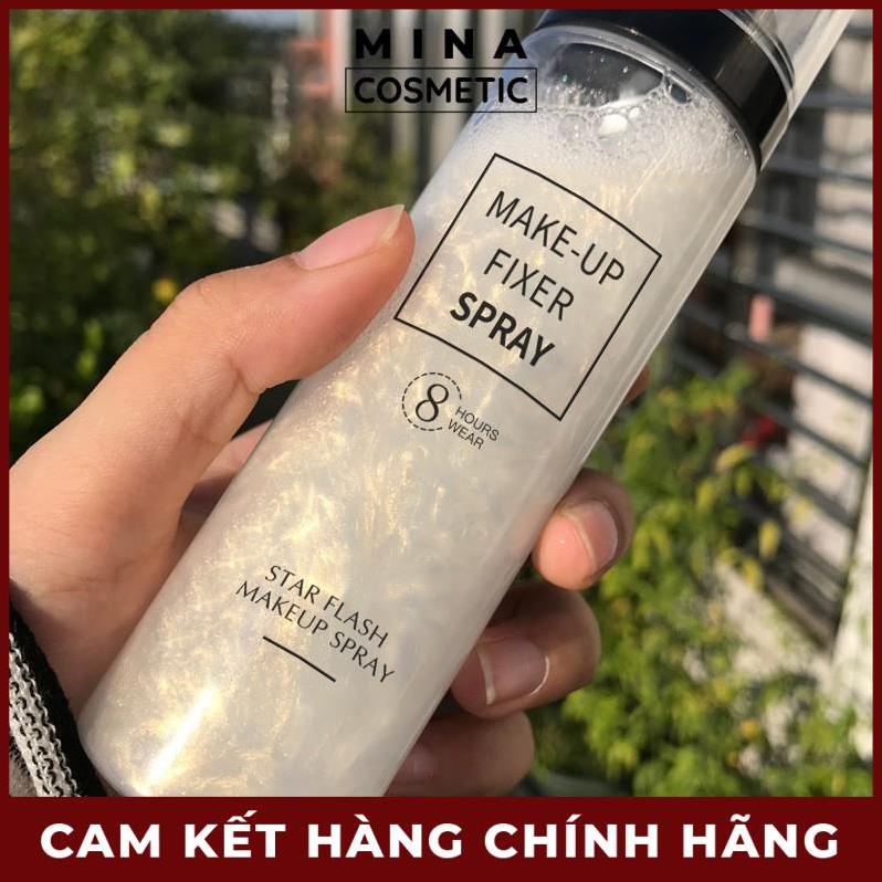 Xịt khóa trang điểm cố định lớp make up Star Flash Spray 8 Hours Wear 100ML Mina Cosmetic | BigBuy360 - bigbuy360.vn