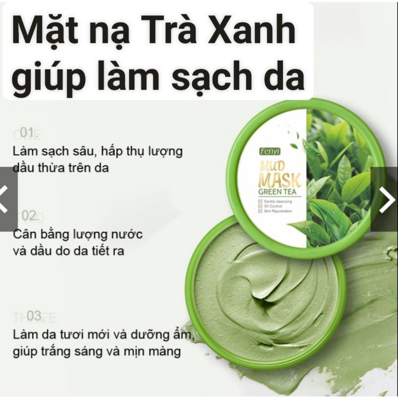 [Hàng chính hãng] Combo 2 lọ Mặt nạ ngủ trà xanh Fenyi/ Sleeping face mask Green tea 100g