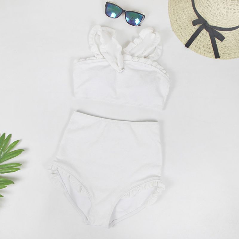 Set đồ bơi nữ 2 mảnh vải co giãn phối bèo quyến rũ | BigBuy360 - bigbuy360.vn