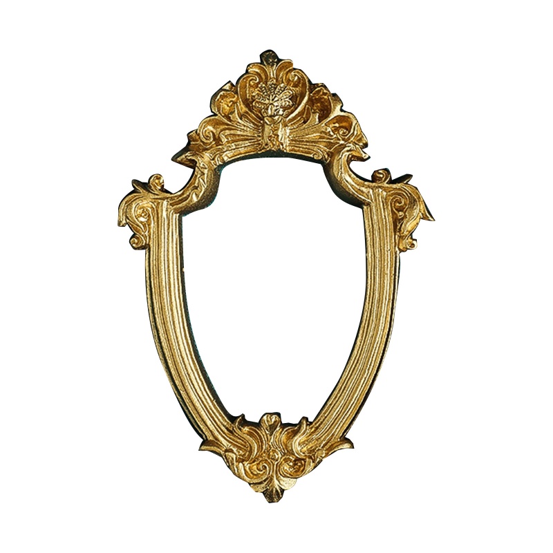 Khung Ảnh Trang Trí Móng Tay Nghệ Thuật Màu Vàng Đồng Phong Cách Retro