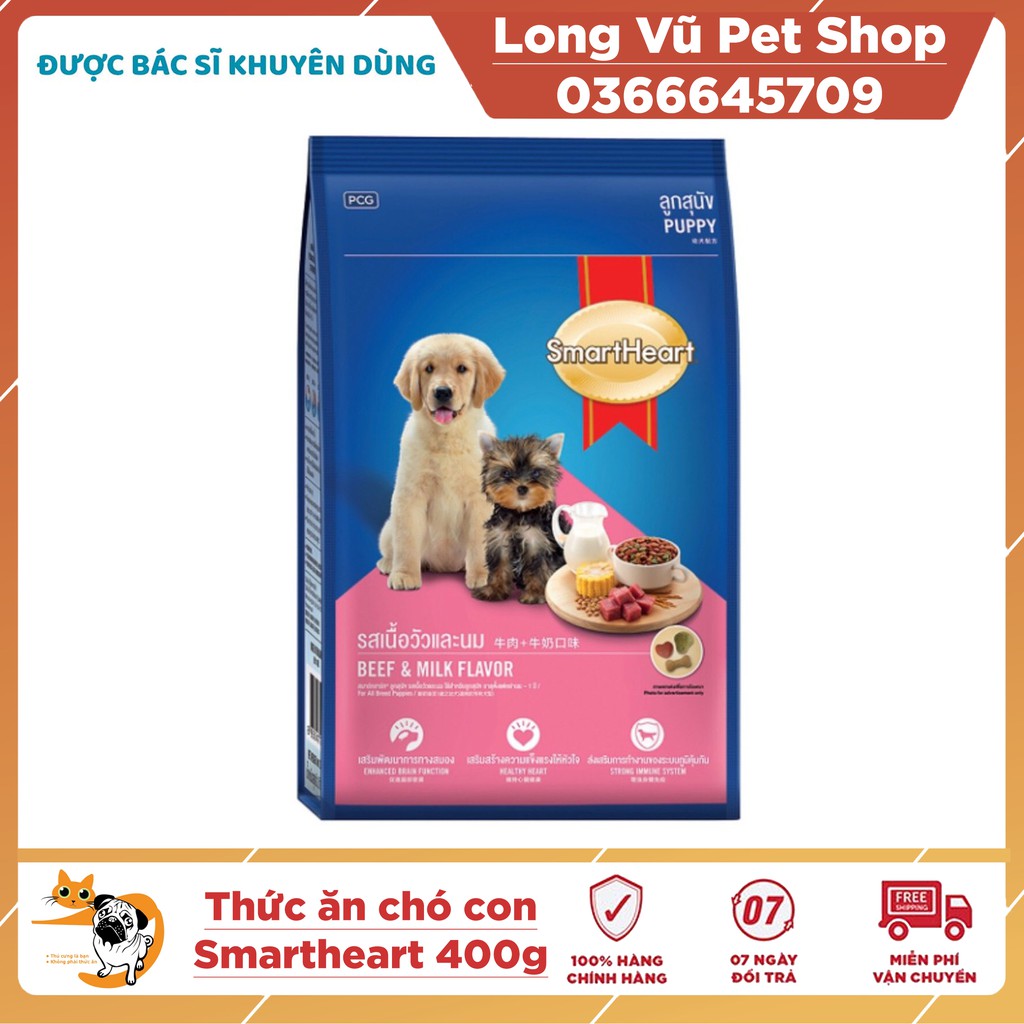 Smartheart Puppy 400gr - Thức Ăn Hạt Khô Cho Chó Con