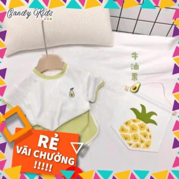 ( NAKHA456 ) Set đồ bộ ngắn tay in họa tiết trái cây xinh xắn dành cho bé