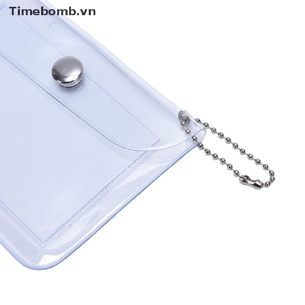 Ví Đựng Thẻ mini Bằng PVC Trong Suốt Lấp Lánh