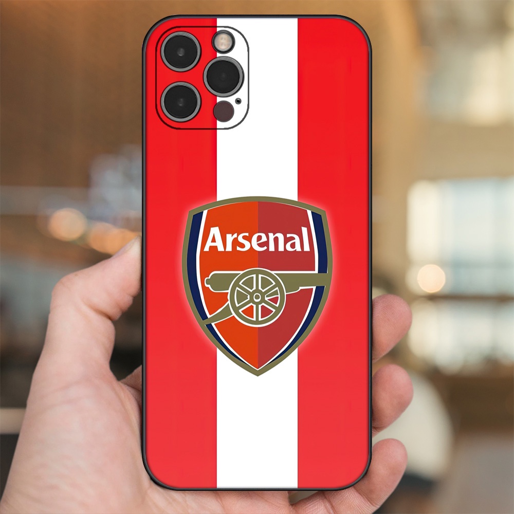 Ốp lưng iPhone 12 Pro dẻo đen cạnh vuông in hình Arsenal FC