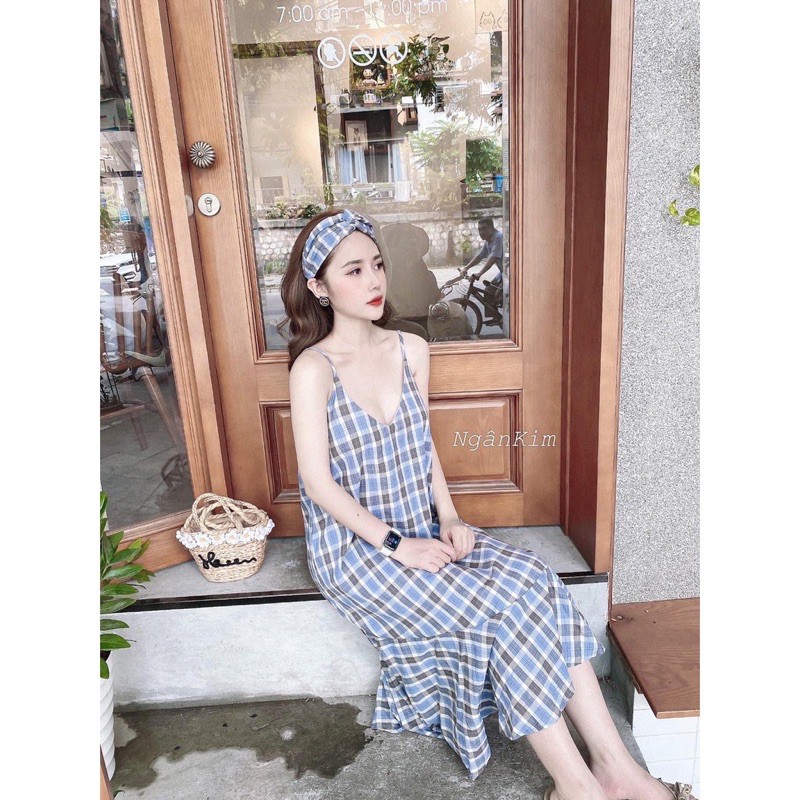 Đầm Caro Vàng Maxi Mát Đẹp❤️freeship ❤️ ảnh thật | WebRaoVat - webraovat.net.vn