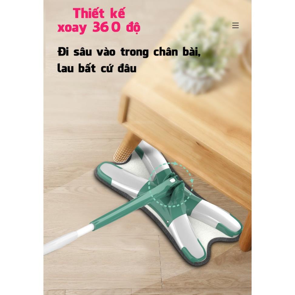 [Tặng Miếng Lau] Chổi Lau Nhà Thông Minh Tích Hợp Vắt Tự Động Siêu Sạch LN001