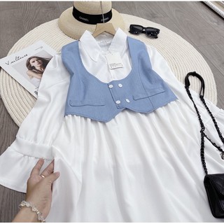 Set Áo Babydoll Mix Yếm Cá Tính